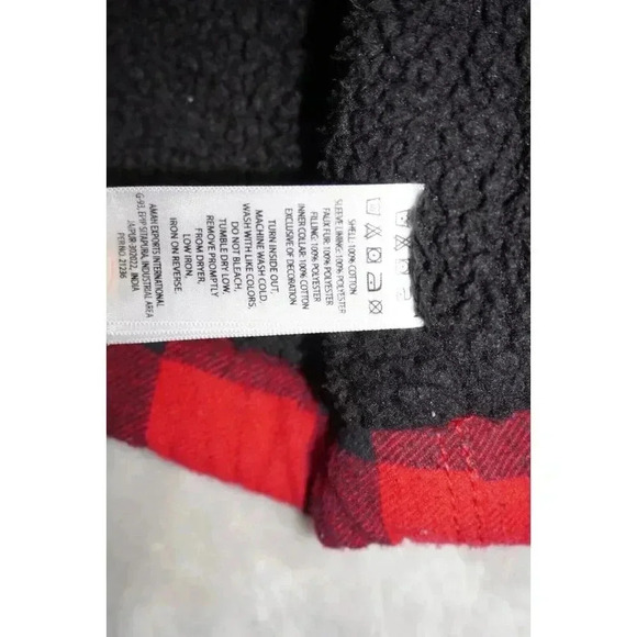 Tommy Bahama Kids Sherpa Lined Flannel Jacket Youth XXL (16) Buffalo Plaid - Picture 9 of 12